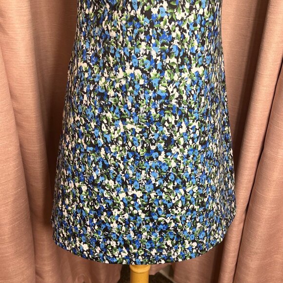 NWT Qeefan Women S Sleeveless Floral A-Line Dress Blue Green Loose Vacation - Picture 14 of 16